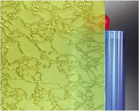 Verre décoratif 4 mm ( Delta jaune ) Vitrerie AB Fermetures Le Havre