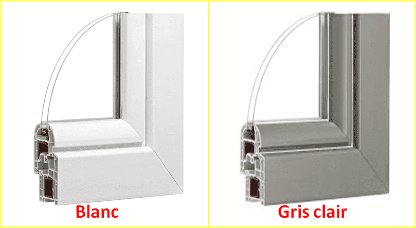 Finition de la fenêtre pvc teintée dans la masse