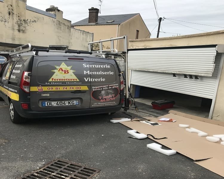 Prix pour pose volets roulants de portes de garage-76600